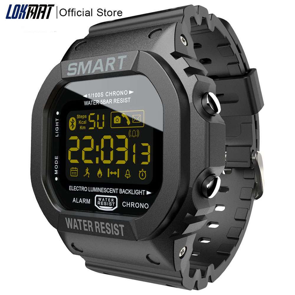 LOKMAT Bluetooth Smart watch men Sport pedometer Waterproof Call Reminder clock digital SmartWatch For ios Android Phone