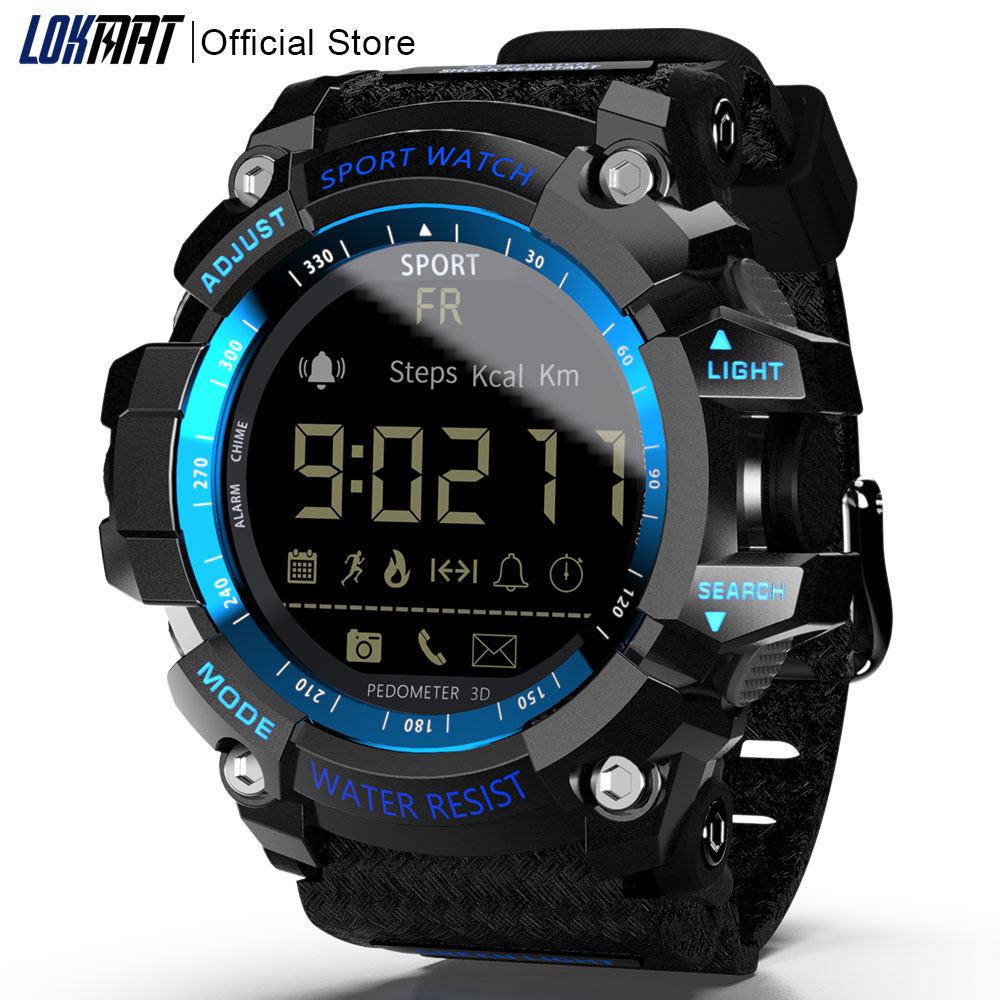 LOKMAT Smart Watch bluetooth digital men clock Pedometer smartwatch Waterproof IP67 Sport For ios Android Phone