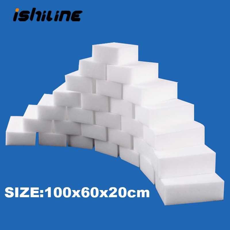 100 Pcs/lot Melamine Sponge Magic Sponge Eraser Melamine Cleaner for Kitchen Office Bathroom Nano Cleaning Sponges 10x6x2cm