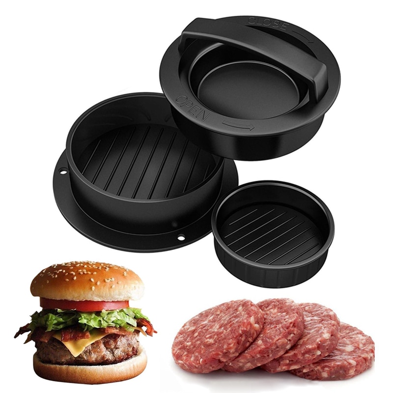 Kitchen Round Shape burger Press Food-Grade ABS Hamburger Meat Press Beef Grill Hamburger Press Patty Maker Mold Mould Tool