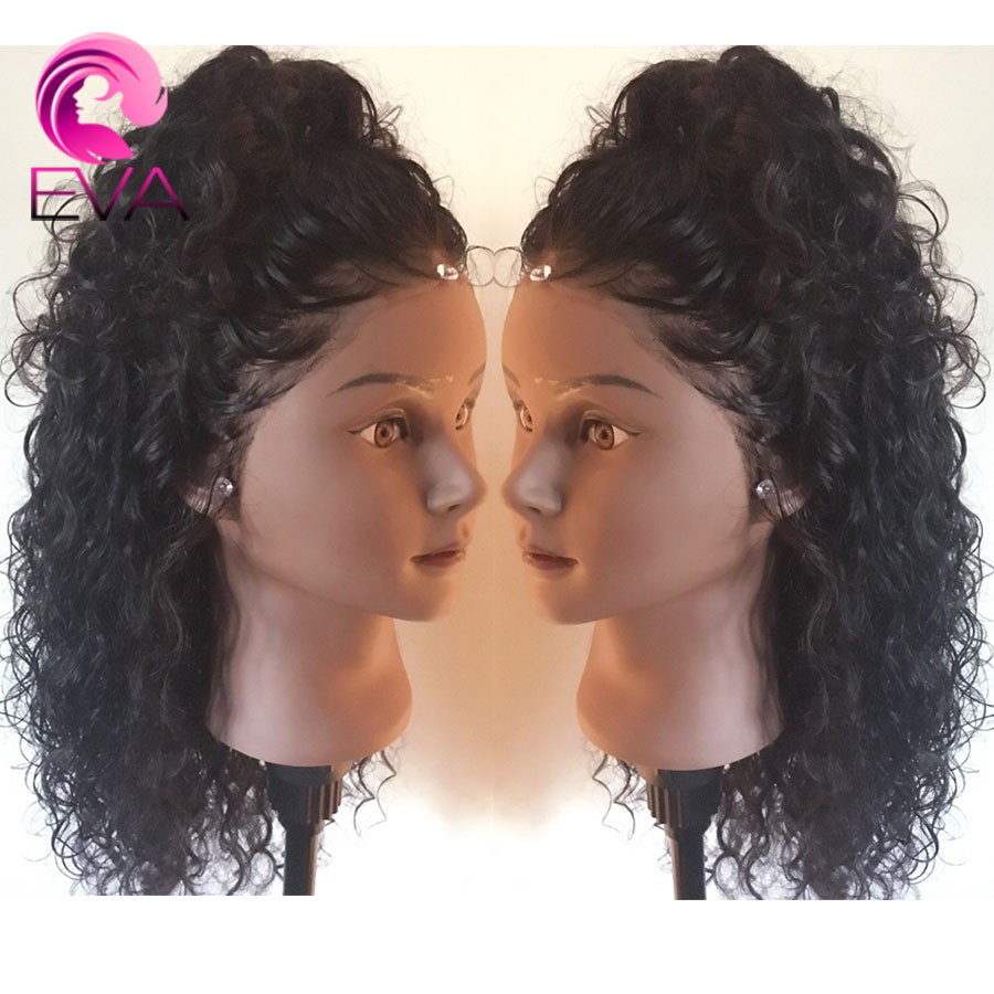 Curly 360 Lace Frontal Wigs Pre Plucked With Baby Hair Glueless Short Lace Front Human Hair Bob Wigs Brazilian Remy Eva Hair Wig