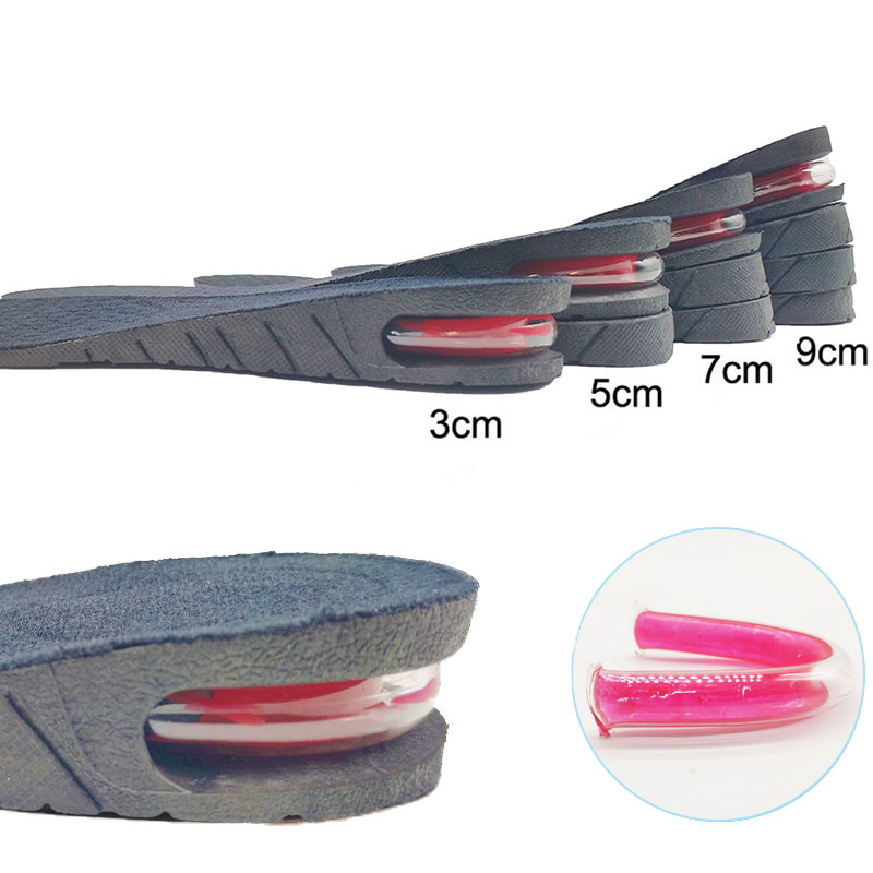 3-9cm Height Increase Insole With Air Cushion Height Lift Adjustable Cut Shoe Heel Insert Taller Support Absorbant Foot Pad