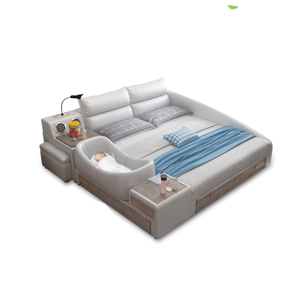 Smart bed frame camas bedroom furniture кровать двуспальная lit beds سرير  muebles de dormitorio мебель bedroom set cama de casa