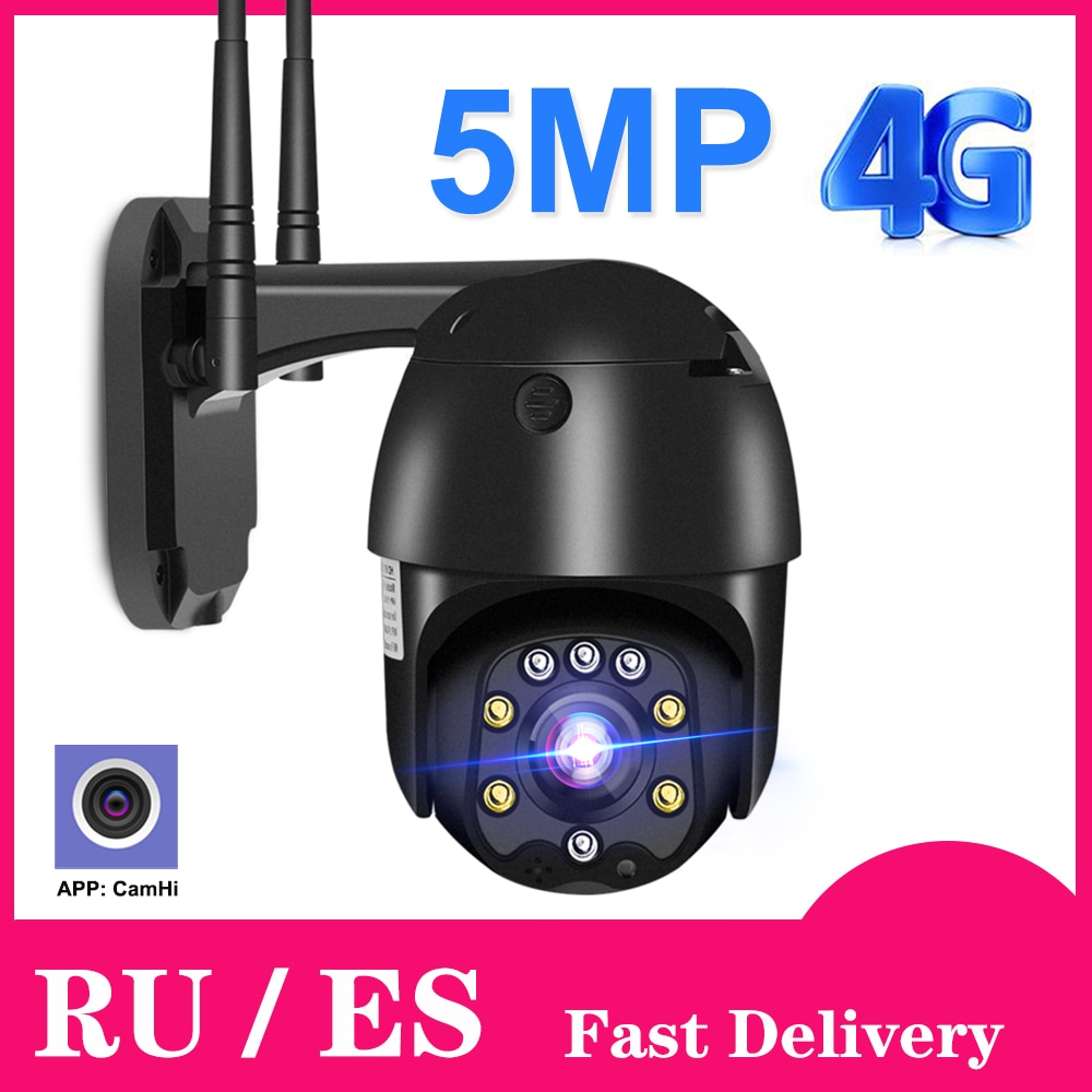 ZILNK 4G IP Camera 5MP 1080P HD PTZ Outdoor Speed Dome WIFI Wireless Security Camera CCTV 2MP HD IR 30M Audio ONVIF CamHi Pro