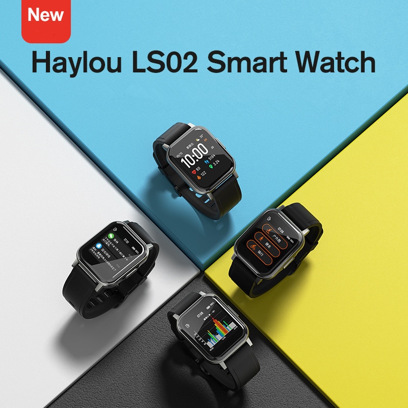 New Haylou LS02 English Version Smart Watch, IP68 Waterproof ,12 Sport Modes,Call Reminder, Bluetooth 5.0 Smart Band